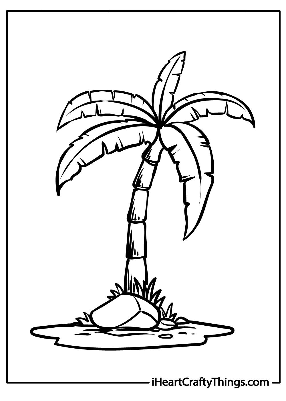 Palm tree coloring pages free printables