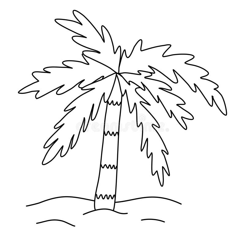 Coloring page coconut tree stock illustrations â coloring page coconut tree stock illustrations vectors clipart