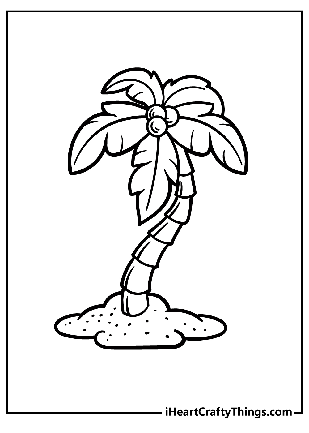 Palm tree coloring pages free printables