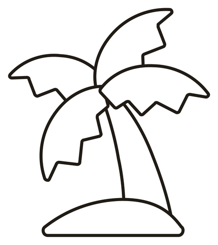 Palm tree coloring page free printable coloring pages