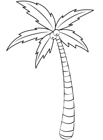 Coconut tree coloring pages free coloring pages