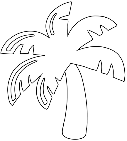 Palm tree emoji coloring page free printable coloring pages