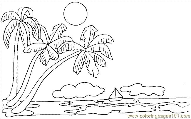 Palm tree and beach coloring pages tree coloring page beach coloring pages animal coloring pages