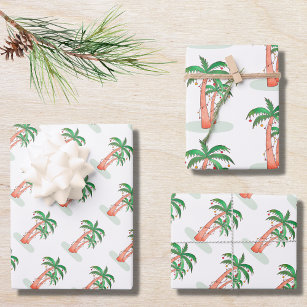 Palm tree christmas wrapping paper