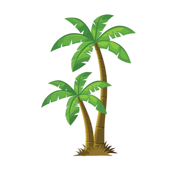 Thousand cartoon palm tree royalty