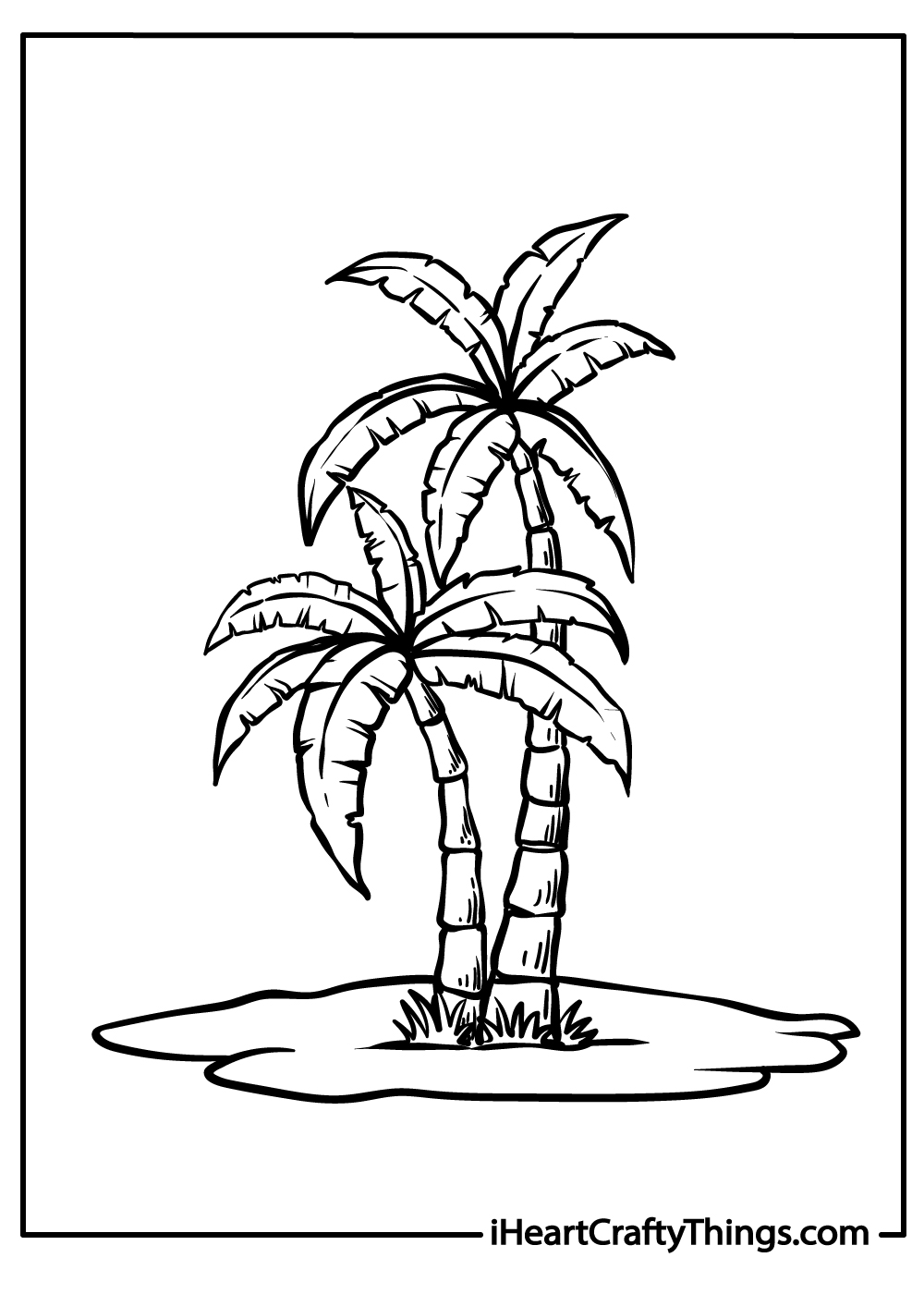 Palm tree wrapping paper coloring pages