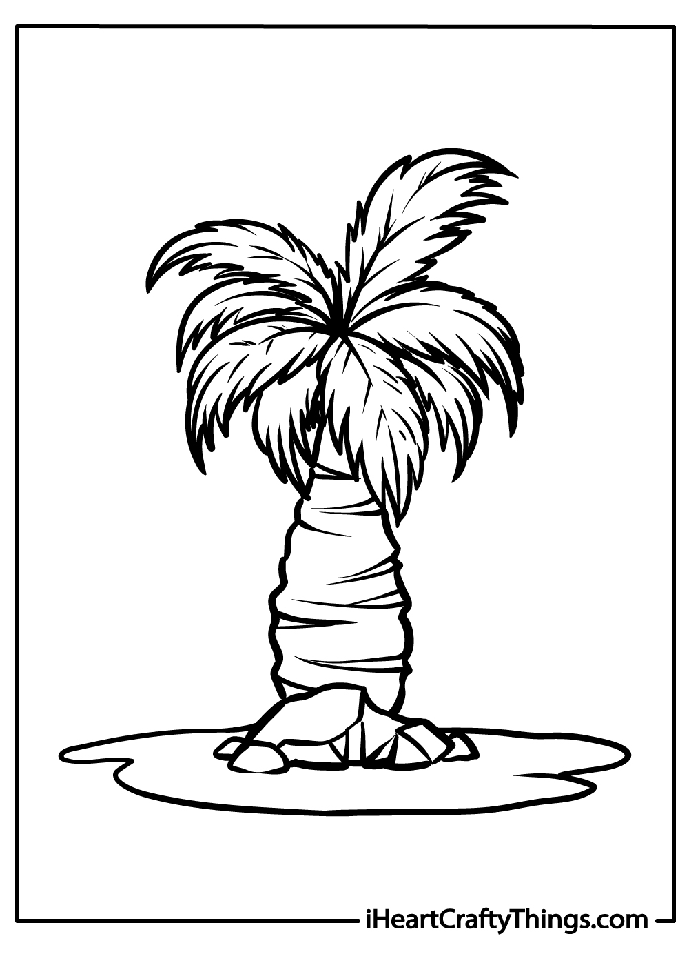 Palm tree coloring pages free printables