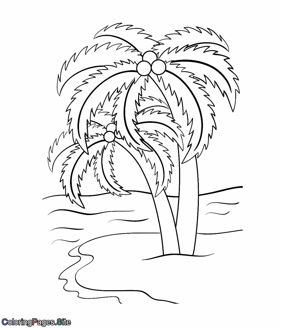 Palm tree coloring page