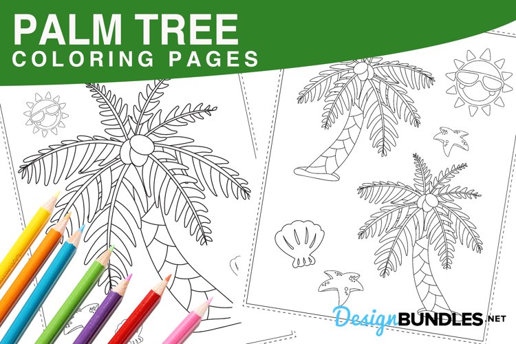 Palm tree coloring pages