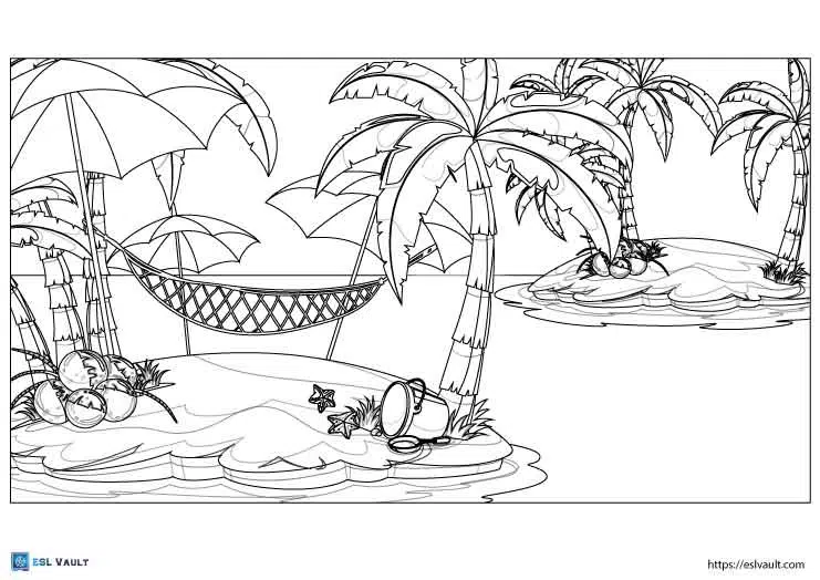 Palm tree coloring pages