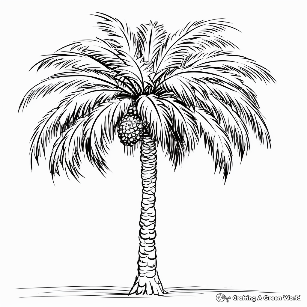 Palm tree coloring pages