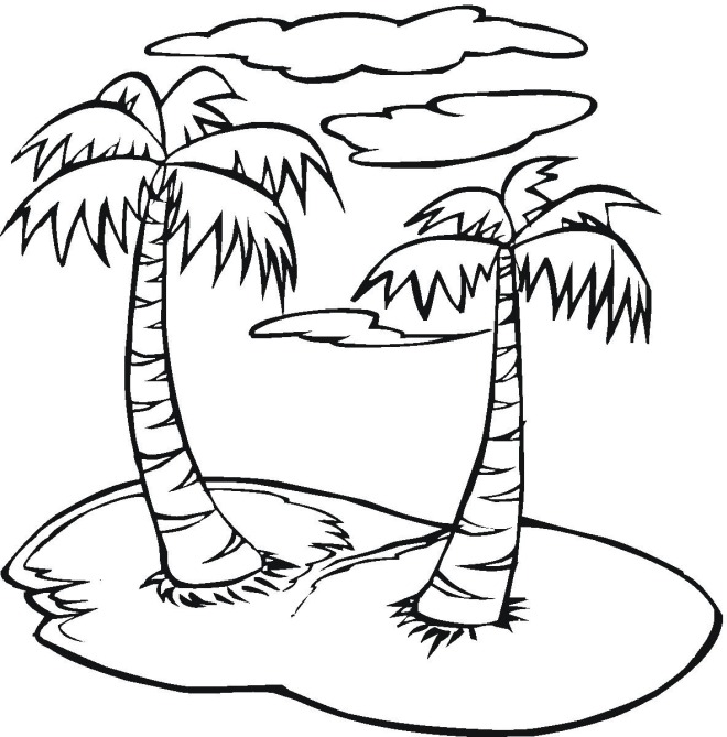 Palmtree coloring page