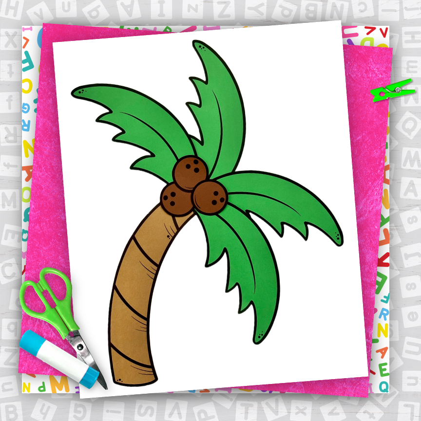 Palm tree craft summer craft beach craft made by teachers