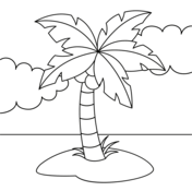 Palm tree coloring pages free coloring pages