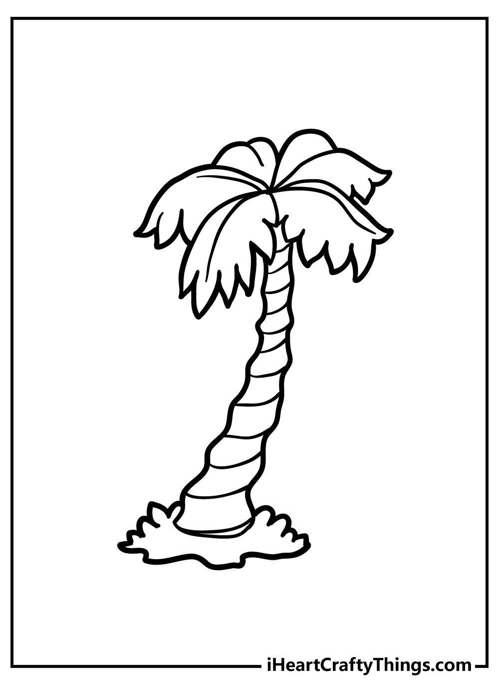 Palm tree coloring pages free printables