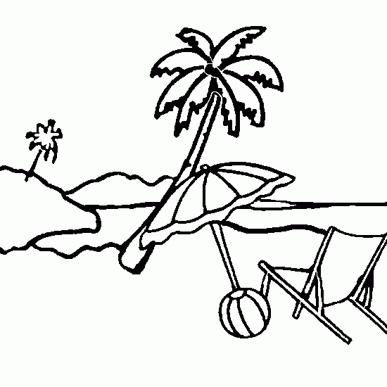 Dibujo de palmera para colorear y pintar