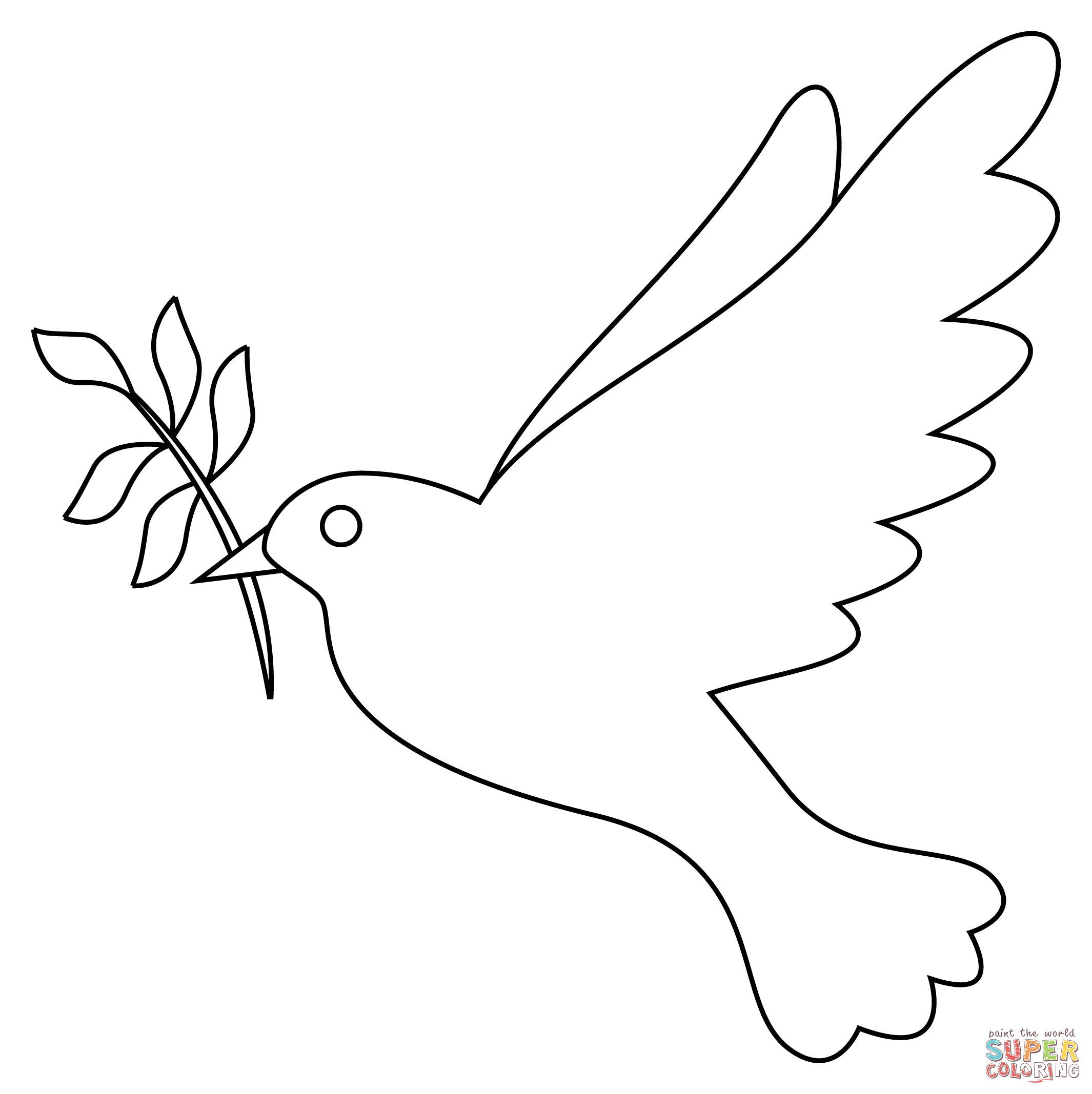 Dove coloring page free printable coloring pages