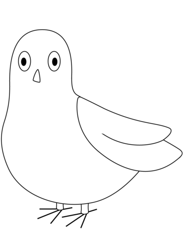 Pigeon coloring page free printable coloring pages