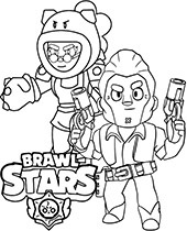 Pam coloring page brawl stars