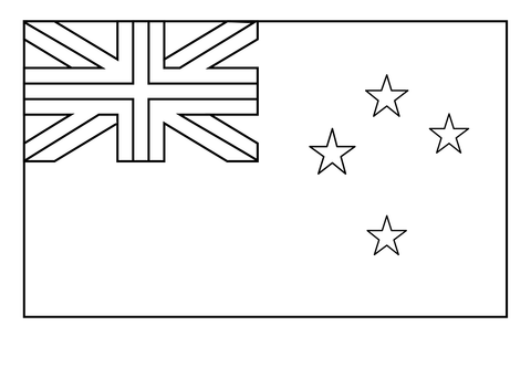 Flag of new zealand emoji coloring page free printable coloring pages