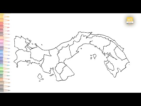 Panama map outline how to draw panama map outline step by step map drawing art janag