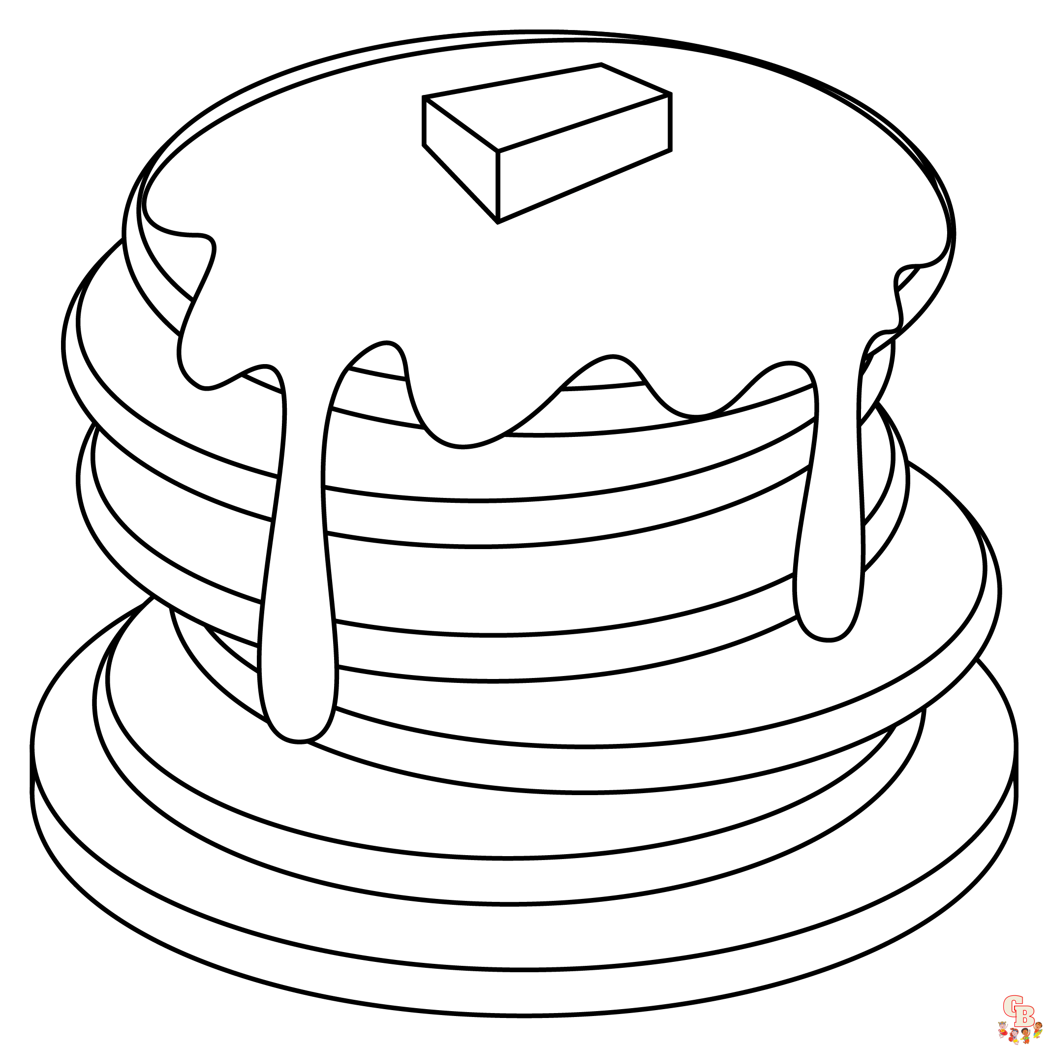 Delicious fun with pancake coloring pages