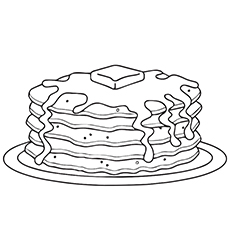 Wonderful pancake coloring pages for your little ones