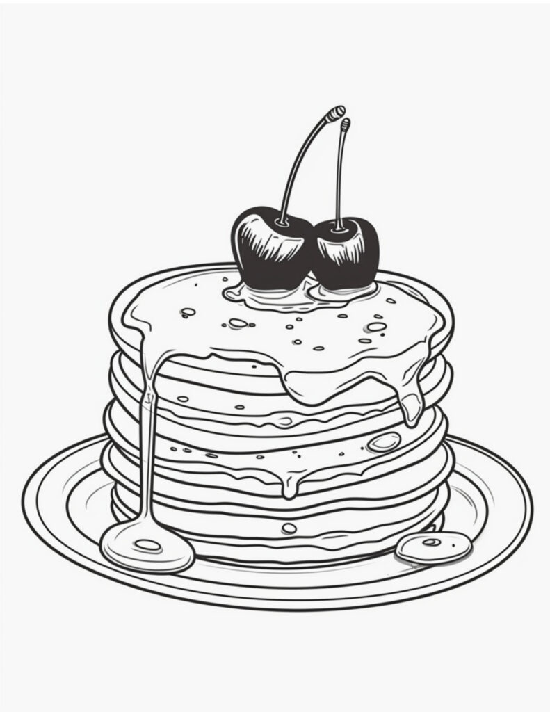 Pancake coloring pages