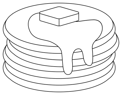 Pancakes coloring page free printable coloring pages