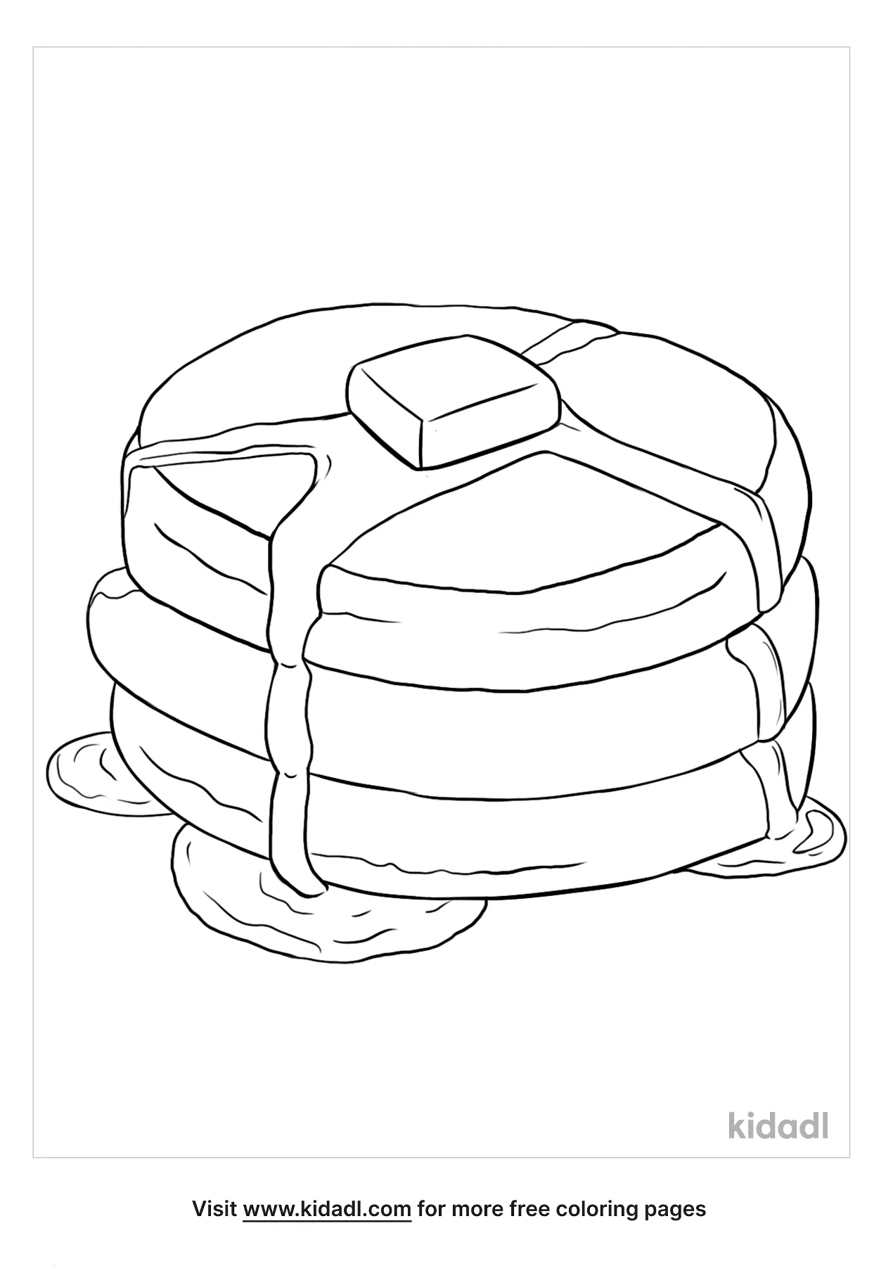 Free pancake coloring page coloring page printables