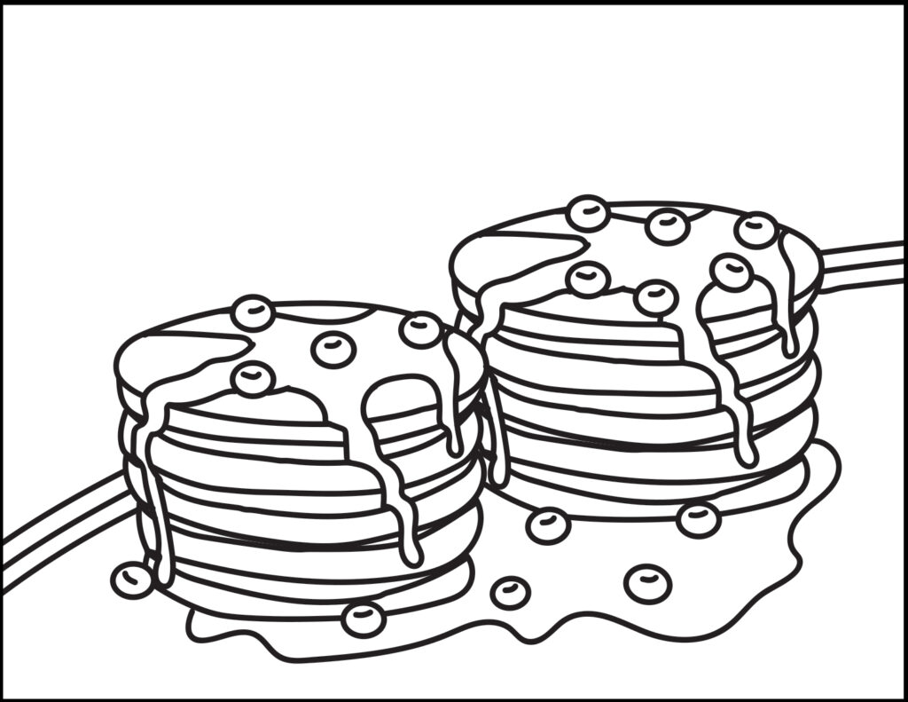 Pancake coloring pages roaring spork