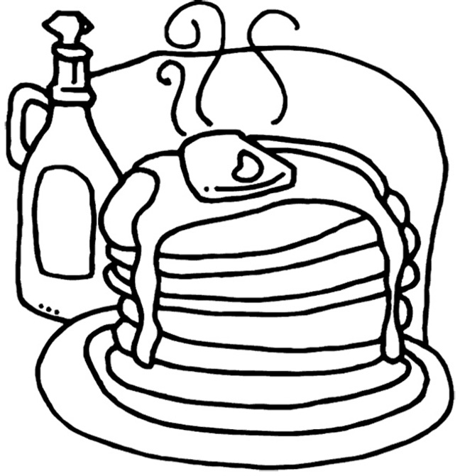 Breakfast coloring pages