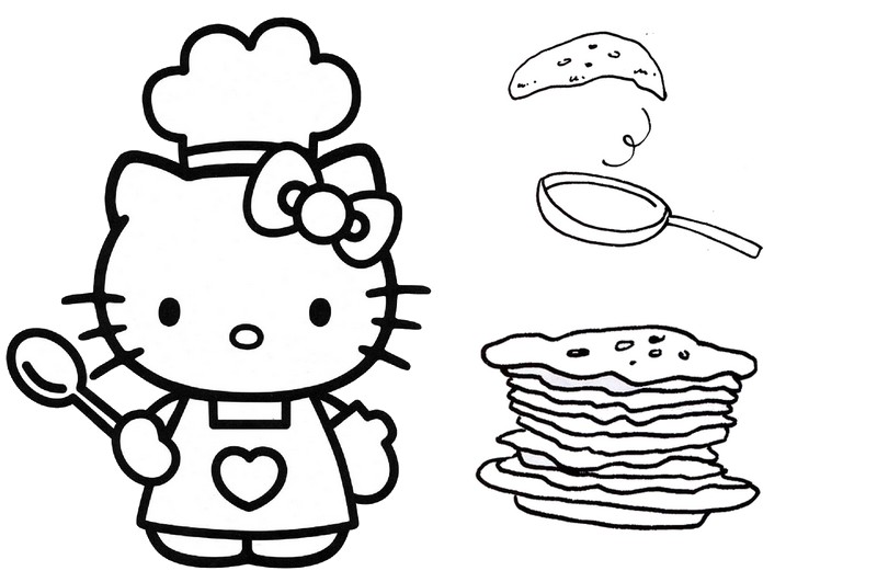 Coloring page pancakes