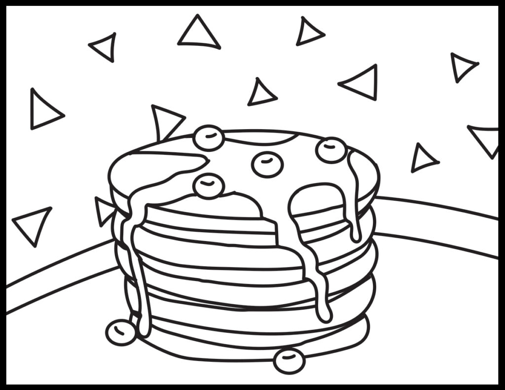 Pancake coloring pages roaring spork