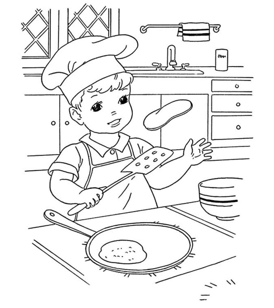 Wonderful pancake coloring pages for your little ones