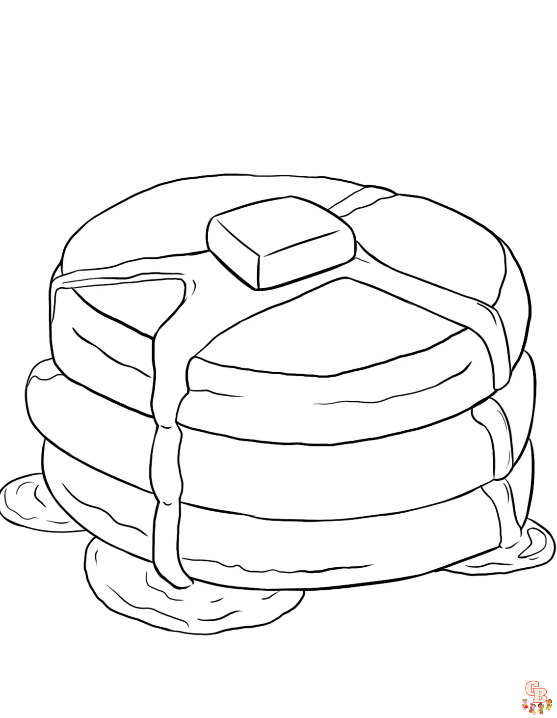 Delicious fun with pancake coloring pages