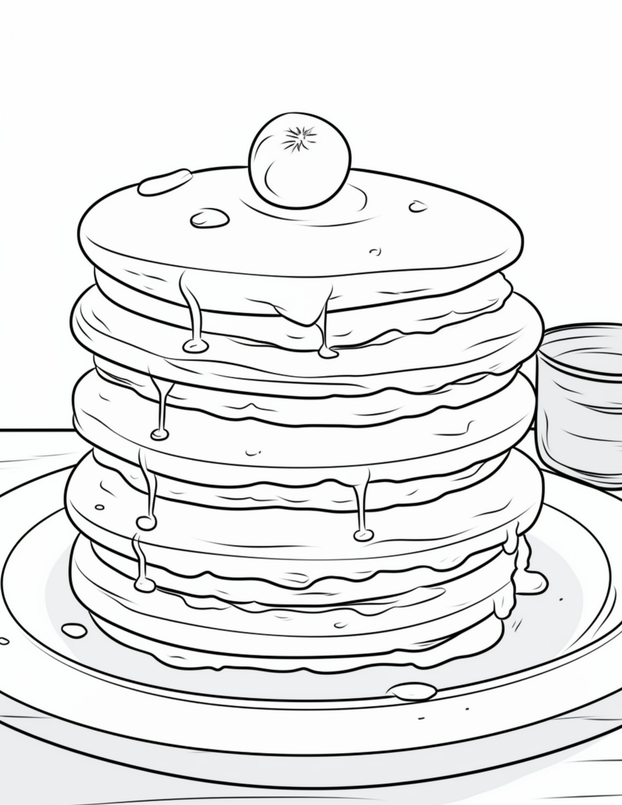 Pancake coloring pages