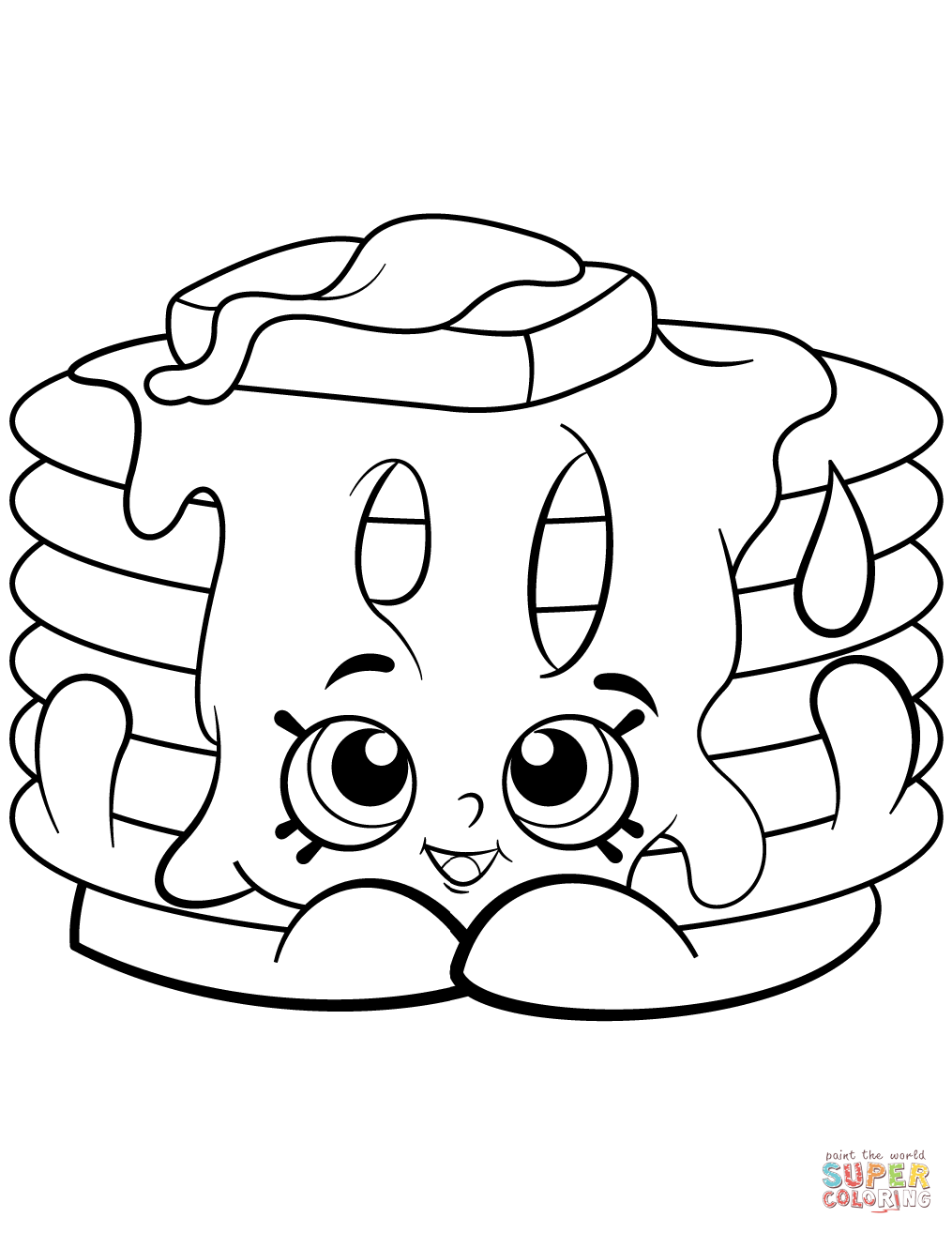 Pamela pancake shopkin coloring page free printable coloring pages