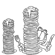 Wonderful pancake coloring pages for your little ones