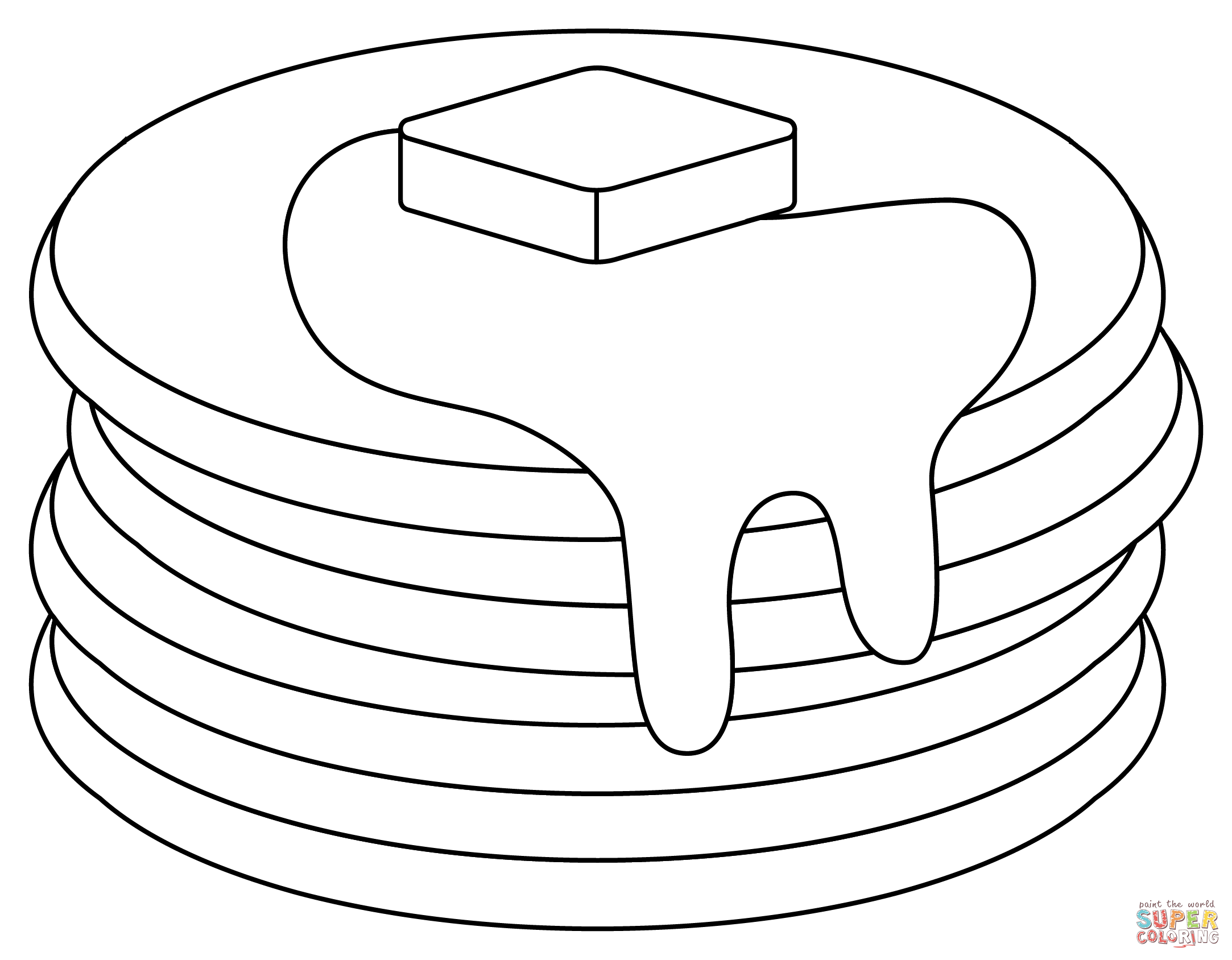 Pancakes coloring page free printable coloring pages