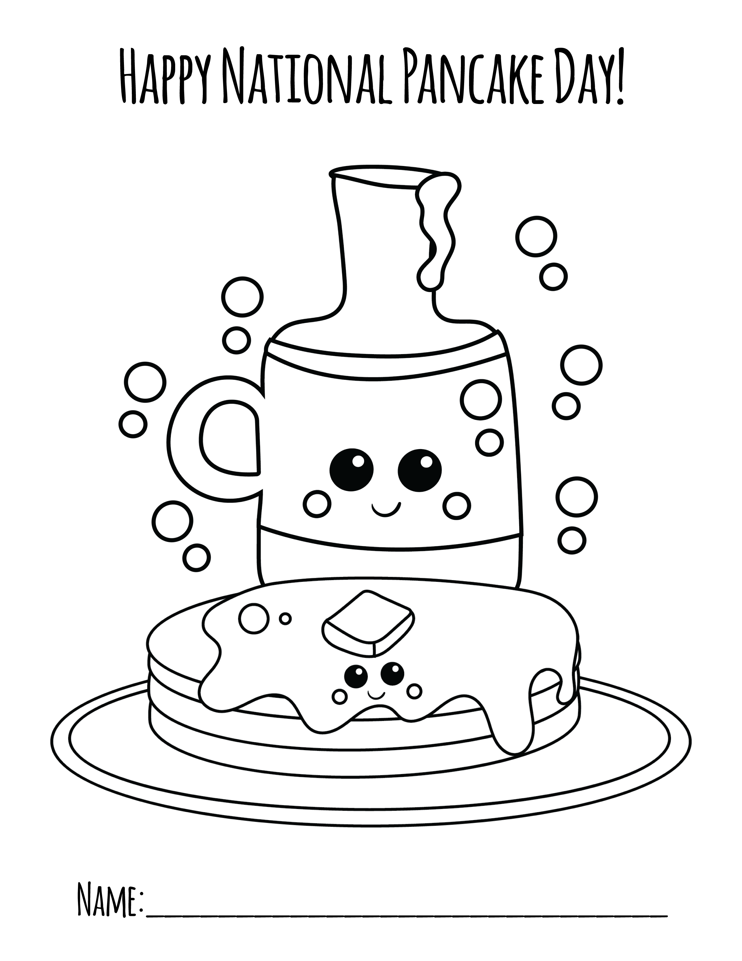 National pancake day coloring page â primoparty pancake day colouring pages pancake day coloring pages