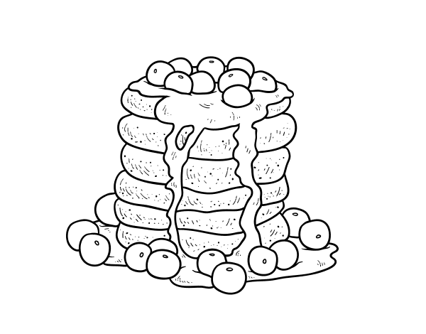 Pancakes coloring page