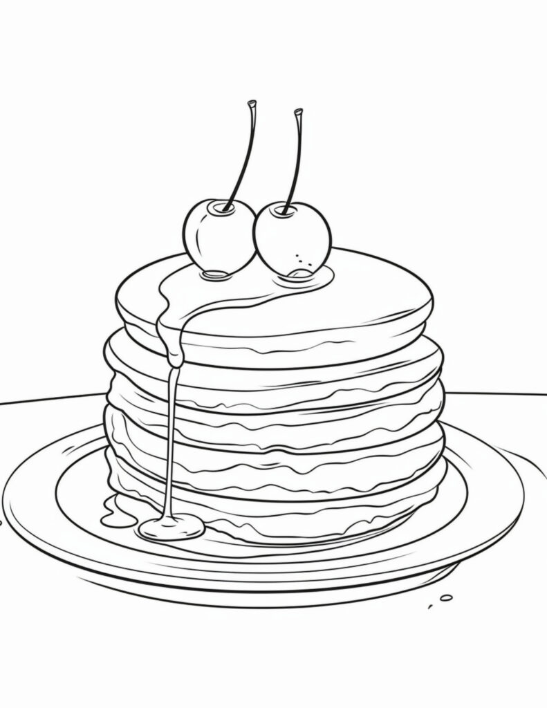 Pancake coloring pages