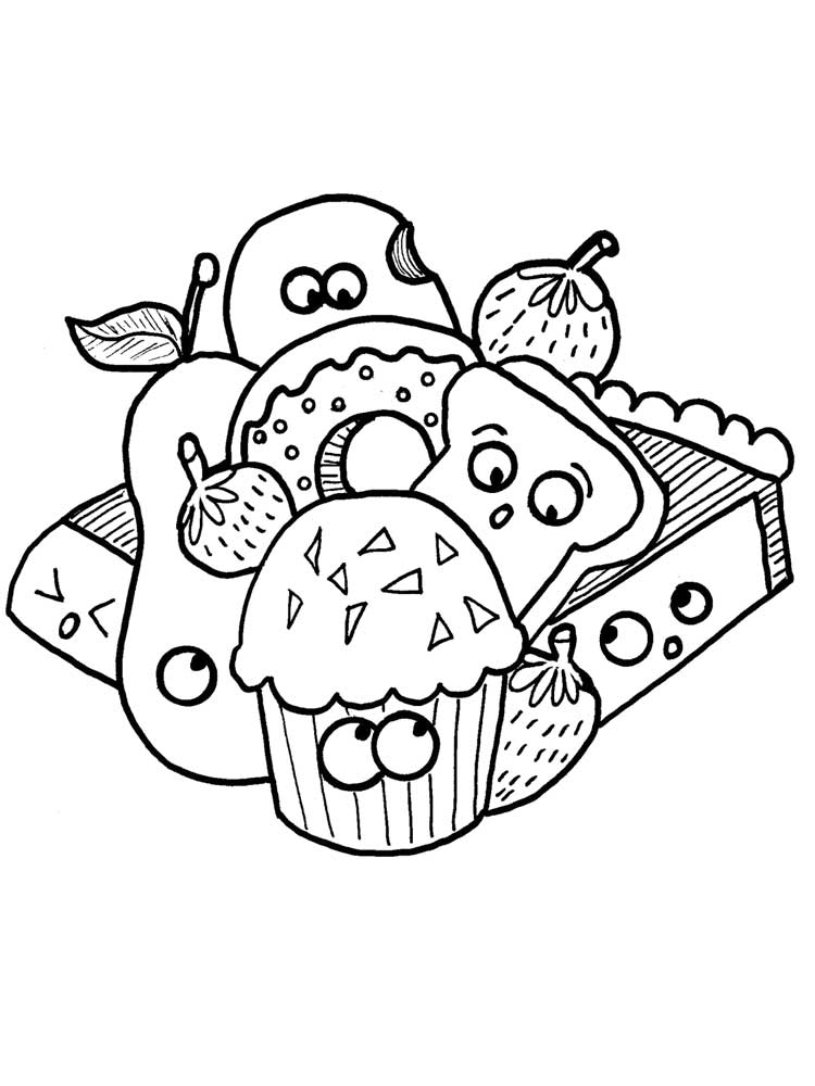 Breakfast coloring pages