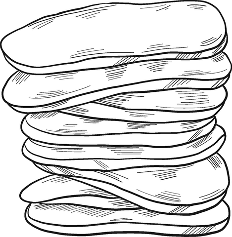 Pancakes coloring page free printable coloring pages