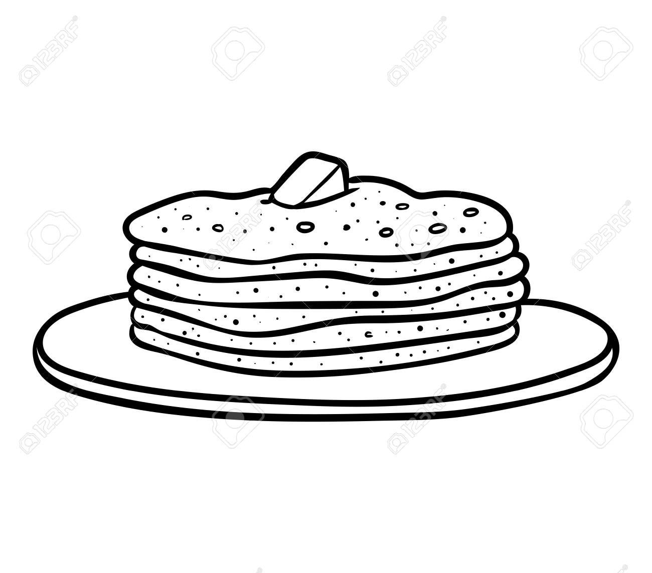 Coloring book for children pancakes royalty free svg cliparts vectors and stock illustration image