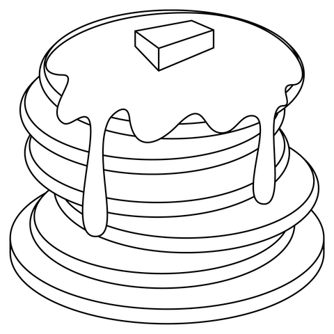 Pancakes coloring page free printable coloring pages