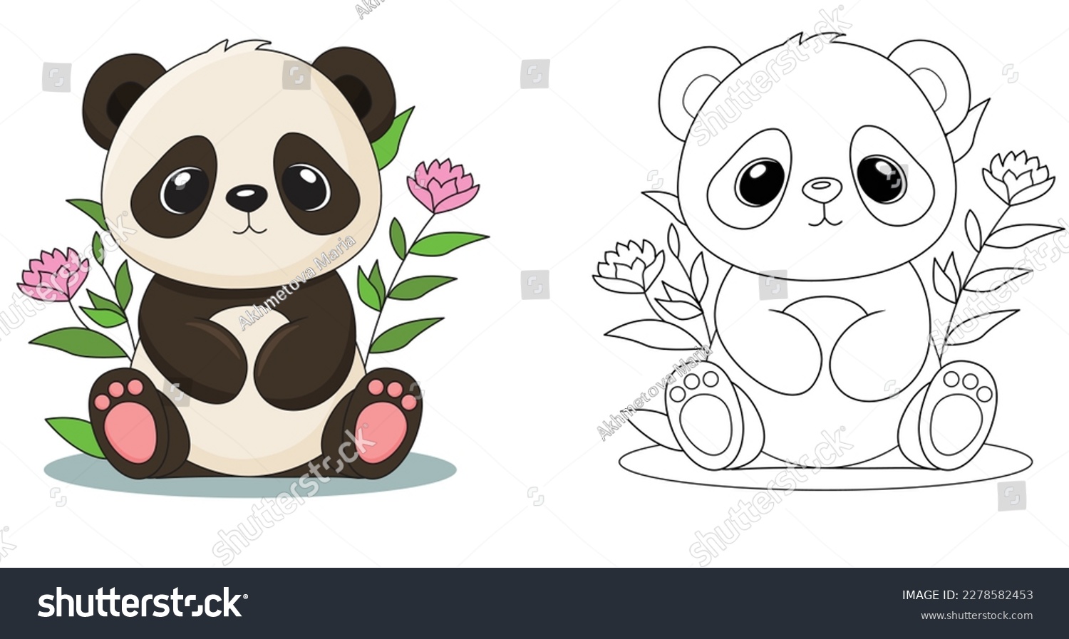 Panda bear coloring pages bilder stockbilder d