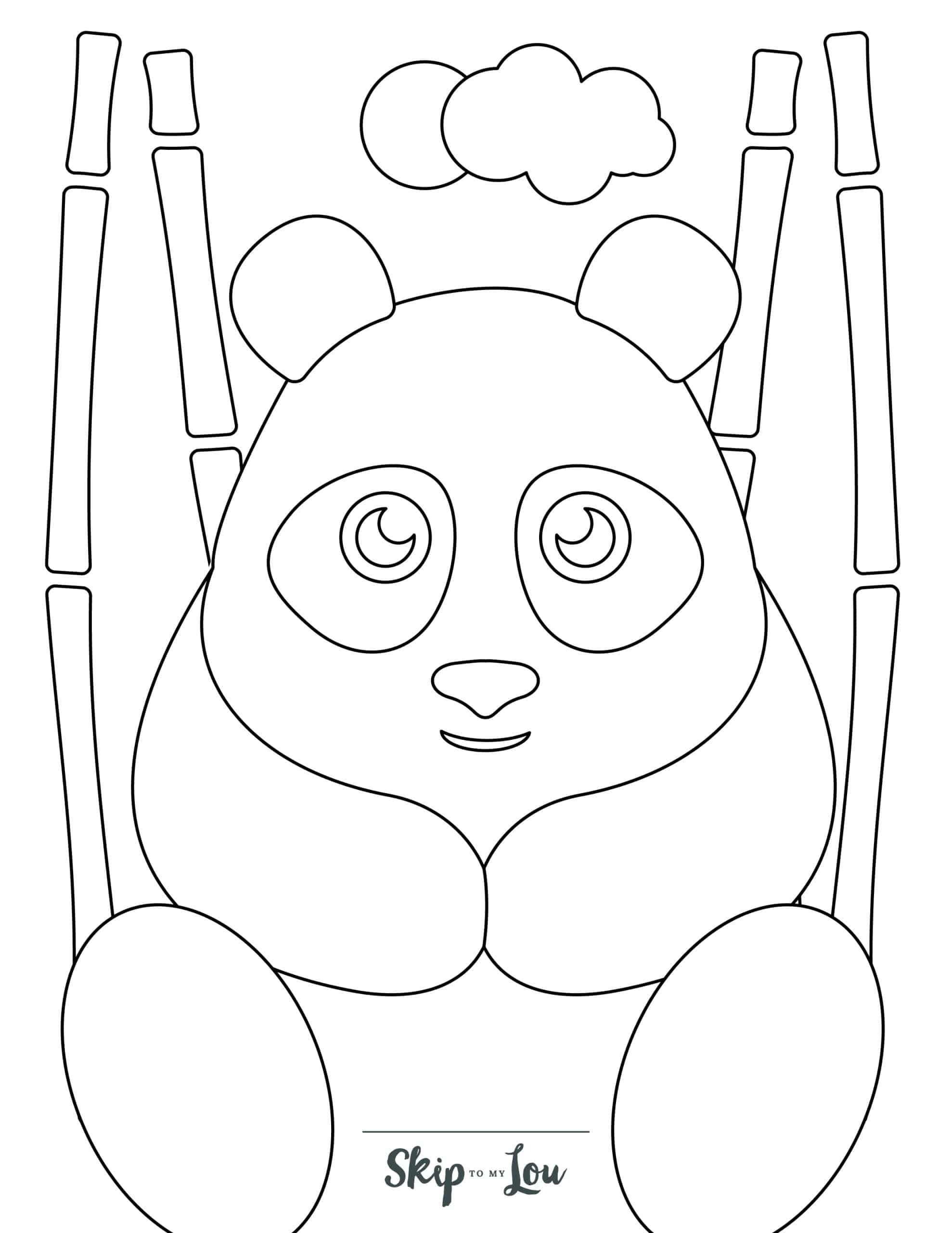 Free printable panda coloring pages for kids skip to my lou