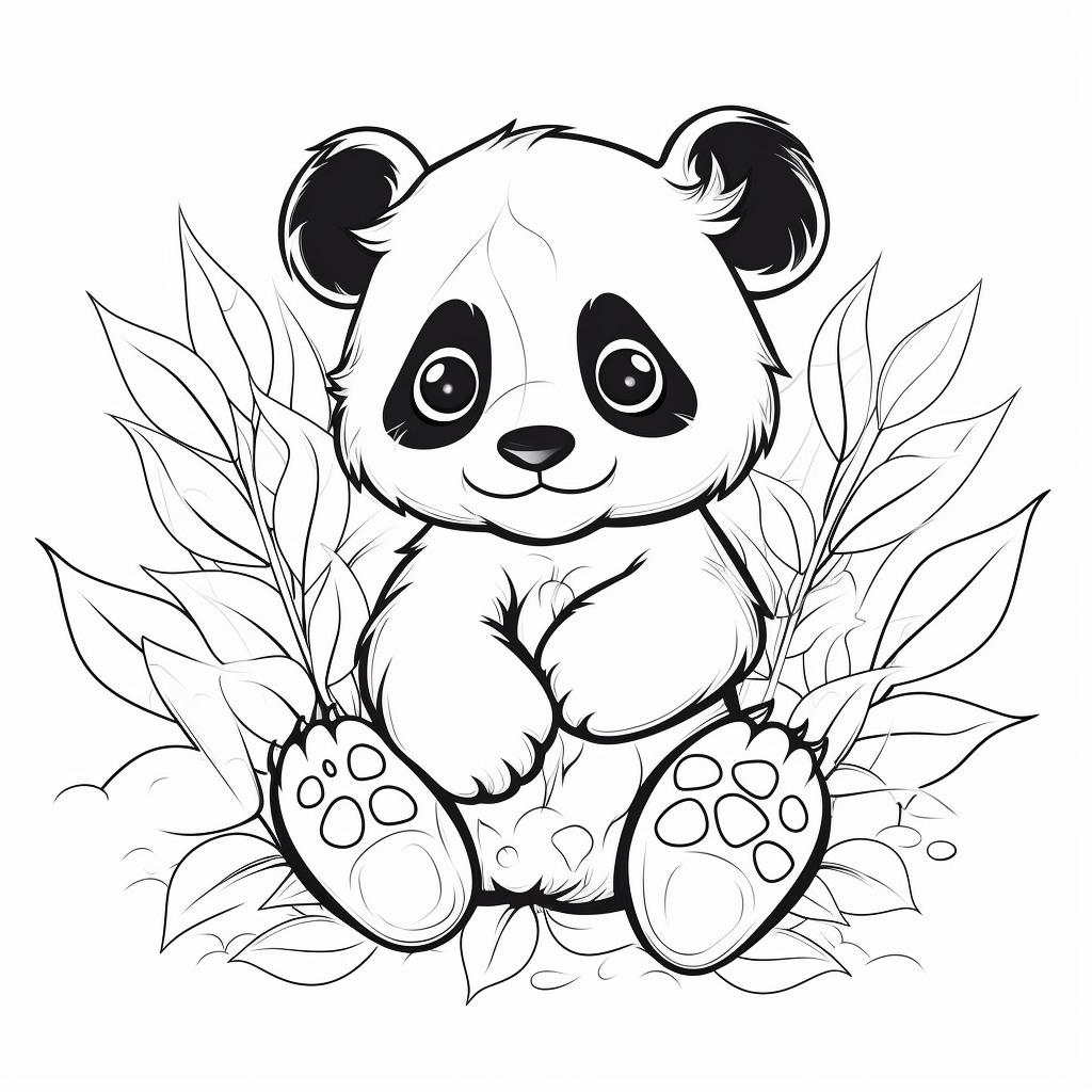 Panda coloring pages